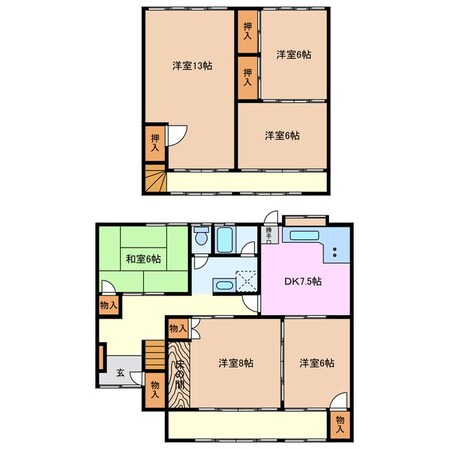 一志町波瀬貸家の物件間取画像